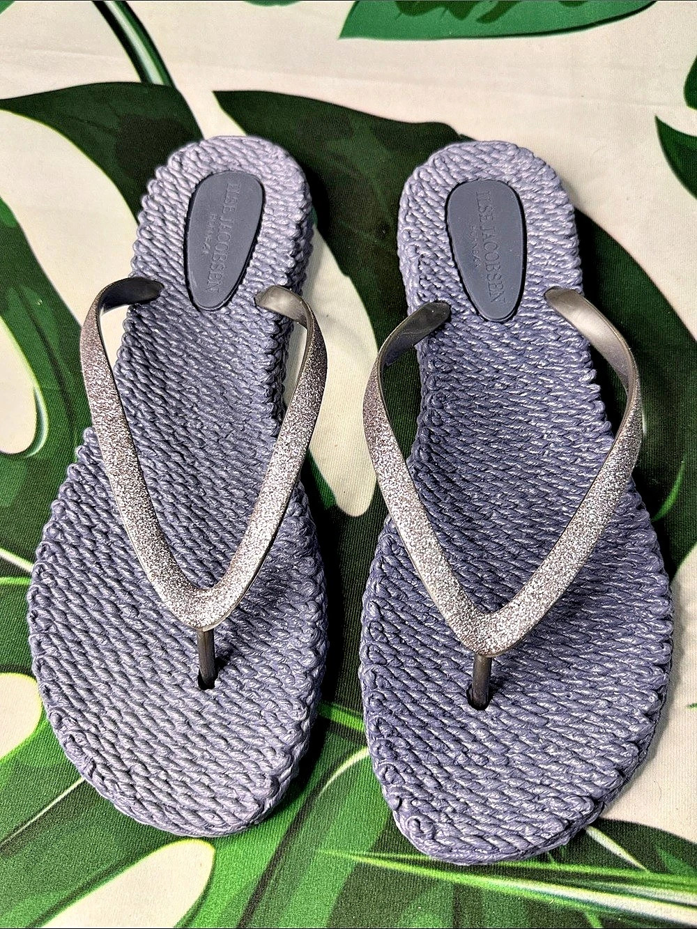 Ilse Jacobsen Women's Glitter Strap Sandals US 10